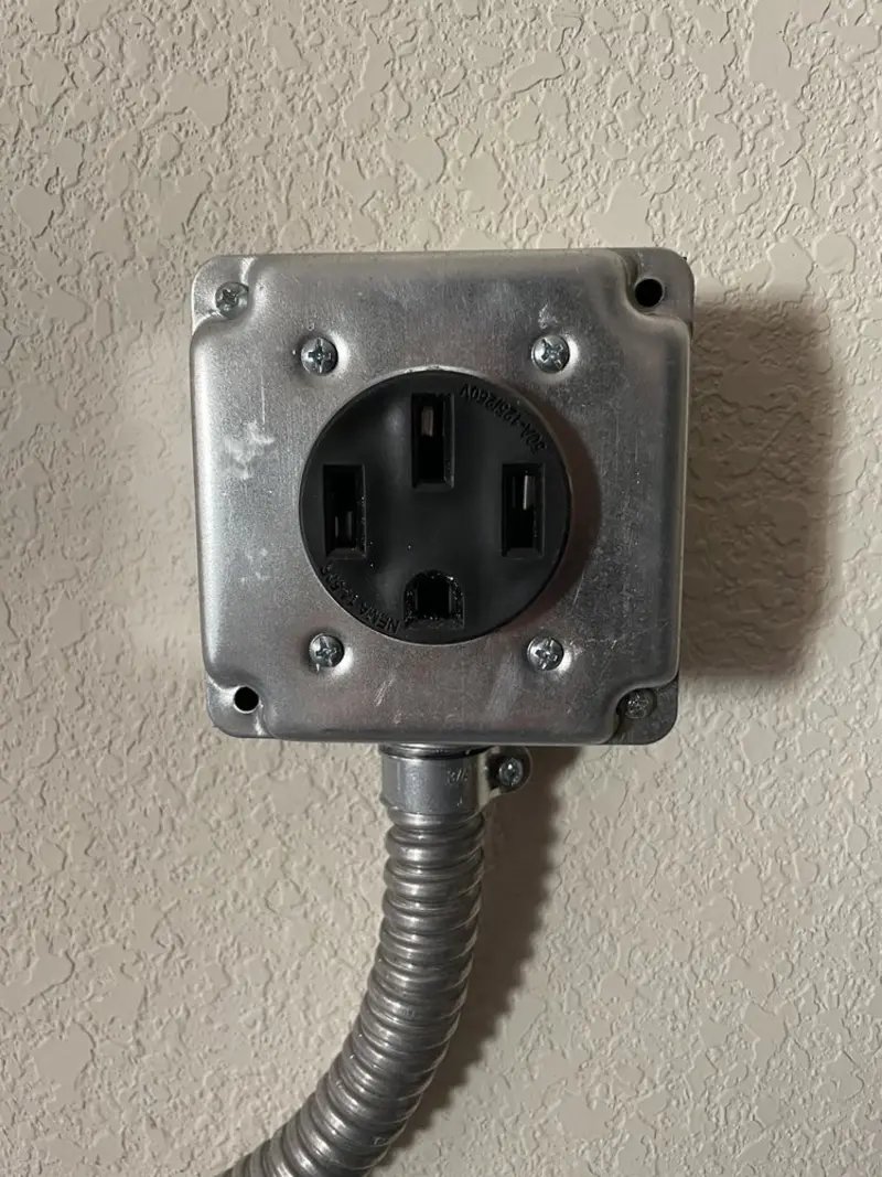NEMA 14-50 outlet installed for Smart Home Electrical in Angleton